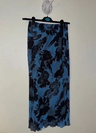 Black and blue print topshop maxi skirt, brand: Topshop, condition: Very good, size: L / 12, £15.00, £16.45 includes Buyer Protection