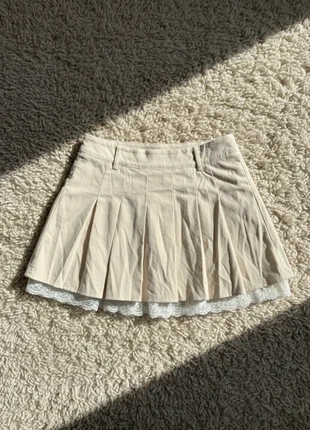 Jupe plissée beige à dentelle, marque: Bohéline, état: Très bon état, taille: S / 36 / 8, 42,99 €, 45,84 € Protection acheteurs incluse