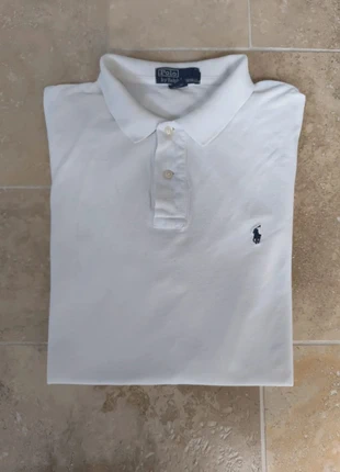 Polo Ralph Lauren homme XXL blanc logo marine excellent état sauf micro taches, marca: Ralph Lauren, estado: Muito bom, tamanho: XXL, €24.99, €26.94 inclui Proteção do Comprador Pro