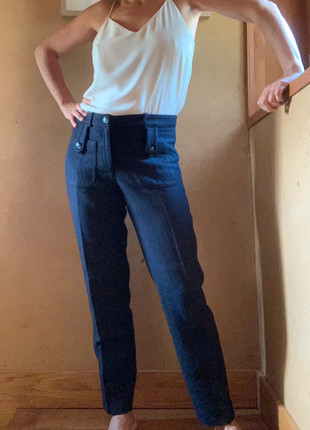 Pantalon en laine bleu marine sessun, marque: Sessun, état: Très bon état, taille: M / 38 / 10, 20,00 €, 21,70 € Protection acheteurs incluse