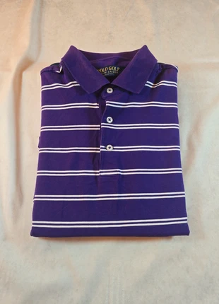 Polo Ralph Lauren – Rayures violettes/blanches, made in Peru, 100% coton, très bon état M, merk: Ralph Lauren, staat: Heel goed, maat: M, € 23,00, € 24,85 inclusief Kopersbescherming