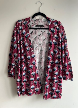 Gilet ouvert manches chauve souris à motif floral, marca: Monoprix, estado: Muito bom, tamanho: XXXL / 46 / 18, €12.00, €13.30 inclui Proteção do Comprador Pro