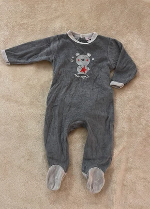 🐻 Pyjama velours gris foncé – motif ours étoilé – Pompmette – 6 mois, marque: Pomette, état: Très bon état, taille: 6-9 mois / 68 cm, 5,00 €, 5,95 € Protection acheteurs incluse
