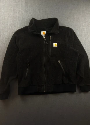 Veste polaire sherpa noire Carhartt WIP homme femme – zip, logo brodé, workwear streetwear chaud, merk: Carhartt, staat: Heel goed, maat: M / 38 / 10, € 45,00, € 47,95 inclusief Kopersbescherming