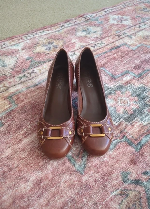 Pinterest girl brown leather heels, brand: FRANCO SARTO, condition: Very good, size: 5.5, $40.00, $42.70 includes Buyer Protection