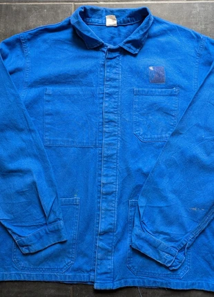 The vintage 1990's Idéal French Work jacket, merk: Work, staat: Heel goed, maat: XL, € 45,00, € 47,95 inclusief Kopersbescherming Pro