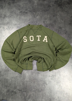 Pull crowneck vert kaki Sota brodé - size M, brand: Vintage Dressing, condition: Very good, size: M, 11.90 €, 13.20 € includes Buyer Protection