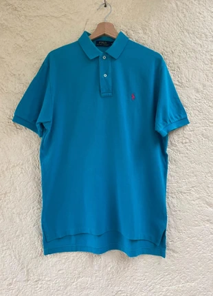 Polo Ralph Lauren bleu ciel – Taille M (taille L) Logo rose – Excellent état, brand: Ralph Lauren, condition: Very good, size: M, €33.90, €36.30 includes Buyer Protection Pro