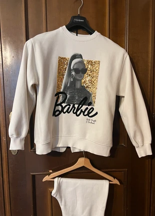 Barbie x Zara Hoodie + TW Pants Set White Tracksuit - Size 36, 13/14 (Oversized S), brand: Zara, condizioni: Ottime, taglia: S / IT 40 / EU 36, €12.00, €13.30 include la Protezione acquisti