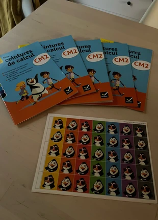 Hatier - lot 5 cahier charivari mes ceintures de calcul CM2 neuf, staat: Nieuw met prijskaartje, € 15,00, € 16,45 inclusief Kopersbescherming
