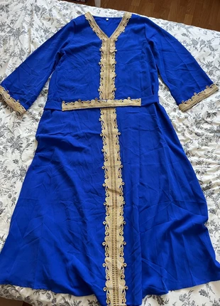 Robe longue bleu et dorée, état: Très bon état, taille: M, 4,00 €, 4,90 € Protection acheteurs incluse