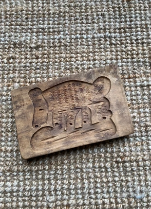 Primitive Wooden Carved Animal Plaque Art - Vintage - Speculaas plank - Sinterklaas, staat: Goed, € 15,00, € 16,45 inclusief Kopersbescherming