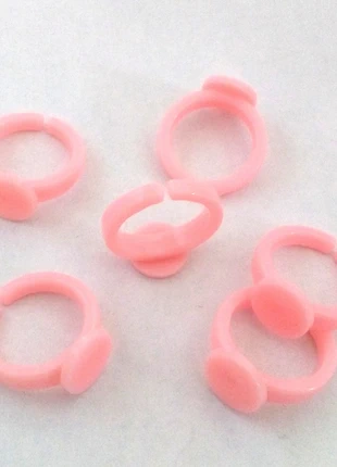 Lot de 120 Bagues Enfant Support dia. 14mm Acrylique Rose Plateau 9mm Anniversaire, condizioni: Ottime, €5.00, €5.95 include la Protezione acquisti Pro