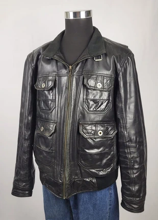 Blouson en cuir noir Daytona vintage biker 2XL, brand: Daytona, condition: Good, size: XL, €45.00, €47.95 includes Buyer Protection Pro