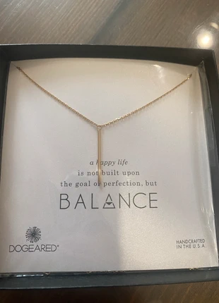 Dogeared Gold Plated Balance necklace, brand: Dogeared, condition: New with tags, £22.00, £23.80 includes Buyer Protection