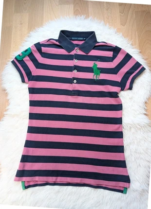 Polo Ralph Lauren rayé bleu marine rose vert marinière, marque: Ralph Lauren, état: Très bon état, taille: S / 36 / 8, 34,90 €, 37,35 € Protection acheteurs incluse