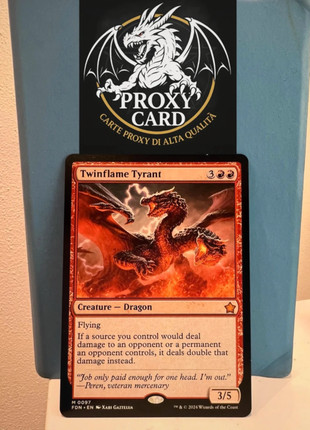 Twinflame Tyrant - Proxy Card, marque: Magic: The Gathering, état: Bon état, 6,50 €, 7,53 € Protection acheteurs incluse