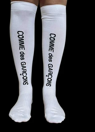 NWT Comme des Garcons White logo socks Sz M, brand: Comme des Garçons, condition: New with tags, size: M, £30.71, £32.95 includes Buyer Protection
