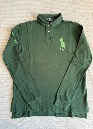 Polo Long Sleeve Ralph Lauren Vintage Custom Fit Vert Logo Brodé Oversize Taille S, marca: Ralph Lauren, estado: Muito bom, tamanho: S, €25.00, €26.95 inclui Proteção do Comprador