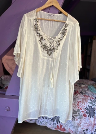 Chemisier manche courte blanc femme taille 52Msmode, brand: M&S Mode, condition: Very good, size: 6XL / 52 / 24, €8.00, €9.10 includes Buyer Protection