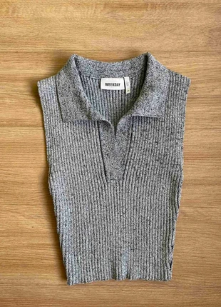 Haut sans manches gris Weekday XS, marca: Weekday, estado: Nuevo sin etiquetas, tamaño: XS / 34 / 6, 6,00 €, 7,00 € Protección al comprador incluida