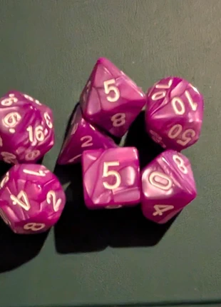 Raspberry pink DnD dice set, brand: Amazon, condition: New without tags, £3.00, £3.85 includes Buyer Protection