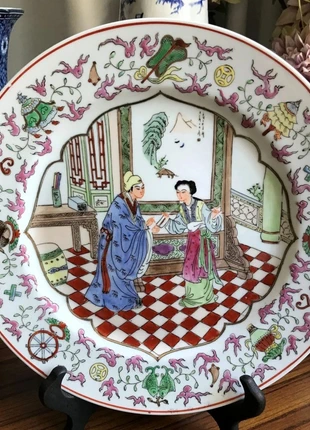 Assiette Famille Rose Porcelaine 1900 ref 200935, marque: famille rose, état: Bon état, 29,00 €, 31,15 € Protection acheteurs incluse