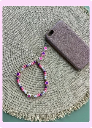 Bijoux de téléphone en perles rose et multicolore, état: Neuf sans étiquette, 1,50 €, 2,28 € Protection acheteurs incluse