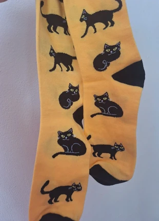 Yelloq Socks with cats, brand: NO LABEL, condition: New without tags, size: S | 2-5.5, £2.00, £2.80 includes Buyer Protection
