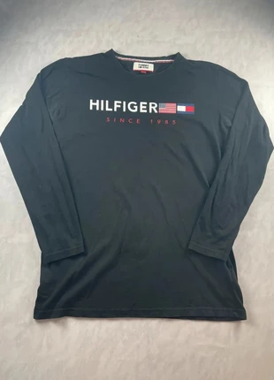 T-Shirt à Manches Longues Tommy Jeans, Logo Brodé, Noir, Taille M, marca: Tommy Jeans, estado: Muito bom, tamanho: M, €6.00, €7.00 inclui Proteção do Comprador Pro