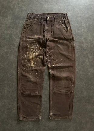 Carhartt Perfectly Stained Brown Double Knee Pant, marke: Carhartt, zustand: Sehr gut, größe: W31 | DE 46, 110,00 €, 116,20 € beinhaltet Vinted-Käuferschutz Pro