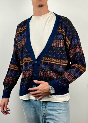 Cardigan Vintage 90s Made in USA motif Acrylique Taille XL, marca: Vintage Dressing, estado: Muy bueno, tamaño: XL, 13,00 €, 14,35 € Protección al comprador Pro incluida
