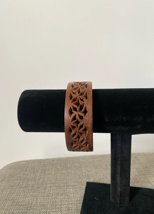 Bracelet Jonc bois avec motifs, brand: Vintage Dressing, condition: Very good, €8.00, €9.10 includes Buyer Protection