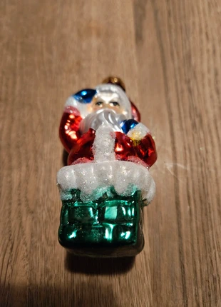 Glazen kerstman met blauwe wantjes, marque: geen merk, état: Neuf sans étiquette, 5,00 €, 5,95 € Protection acheteurs incluse