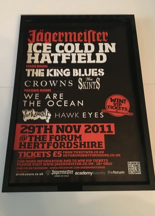 The King blues/We are the ocean-Hatfield Forum 2011-A4 framed original advert, brand: Original, condition: Very good, £10.00, £11.20 includes Buyer Protection Pro