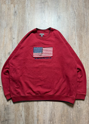 Sweat-shirt vintage crewneck USA flag rouge taille XL, brand: Vintage Dressing, condizioni: Ottime, taglia: XL, €11.90, €13.20 include la Protezione acquisti