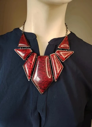 colar geométrico, collier géométrique, collar geométrico, collana geometrica, geometric necklace, marca: Vintage Girl, estado: Muito bom, €12.00, €13.30 inclui Proteção do Comprador