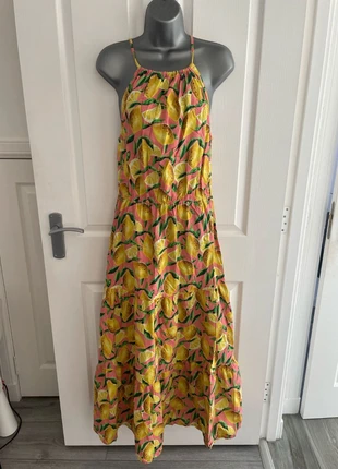 Koala bay lemon print tiered summer dress size medium ;jg, brand: Koala Bay, condition: Very good, size: M / UK 12-14, £15.00, £16.45 includes Buyer Protection Pro