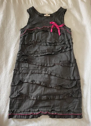 Dark grey and pink ribbon dress, brand: DKNY, condition: Good, size: XS / 34 / 6, €25.00, €26.95 includes Buyer Protection