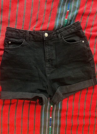 Short vaquero tiro alto, denim negro - Talla 42 - Primark - Estilo festival, marque: Primark, état: Très bon état, taille: XL / 42 / 14, 5,00 €, 5,95 € Protection acheteurs incluse