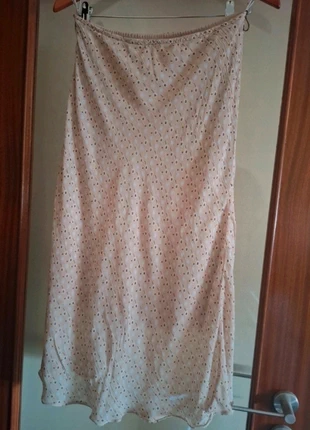 Saia, jupe, para mulher franzida, tamanho 42, bege, castanho e branco. Marca Vertigem., marca: vertigem, estado: Muito bom, tamanho: XL / 42 / 14, €10.00, €11.20 inclui Proteção do Comprador