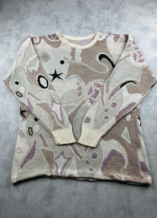 Pull beige marron à motifs / Pull d'hiver col rond 80s 90s 00s - XL, brand: Vintage Dressing, condition: Very good, size: XL / 42 / 14, €22.00, €23.80 includes Buyer Protection