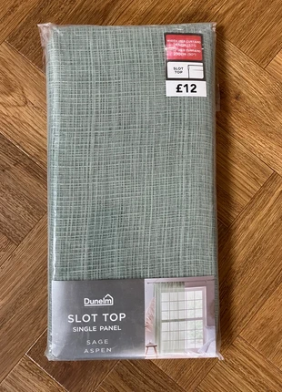 Dunelm sage slot top curtain, brand: Dunelm, condition: New with tags, size: 150 cm - 199 cm, £5.00, £5.95 includes Buyer Protection