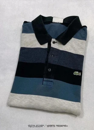 Rare Polo Lacoste y2k Rayé Manches longues Homme 100% coton Classic fit - Taille Xl /1941B, brand: Lacoste, condizioni: Ottime, taglia: XL, €31.90, €34.20 include la Protezione acquisti Pro