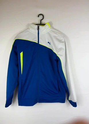 Veste de survêtement Puma homme – Blanc et bleu – Logo sur le torse – Taille L – Excellent état, brand: Puma, condizioni: Nuovo senza cartellino, taglia: L, €19.99, €21.69 include la Protezione acquisti