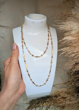 Collier long croix strass doré, marque: Boutique indépendante, état: Neuf sans étiquette, 12,90 €, 14,25 € Protection acheteurs incluse