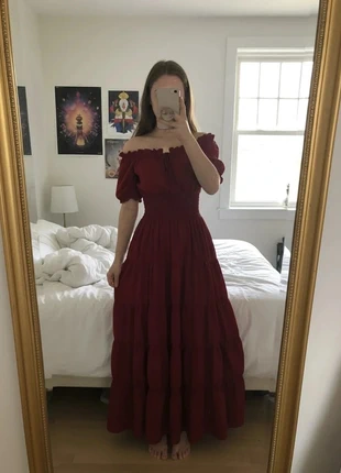 Robe Longue Bohème Bordeaux – Élégante / Romantique / Été Chic / Intempor, marque: Solène Rosefield, état: Très bon état, taille: M / 38 / 10, 59,99 €, 63,69 € Protection acheteurs (Pro) incluse