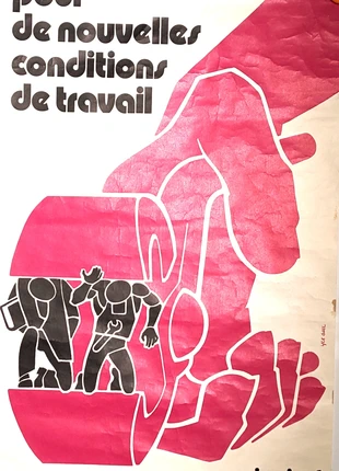 Affiche Sécurité Vintage 60's 70's Mix Usine & Mythe d'Atlas Chore Poster Yves Le Gall, brand: Affiche Sécurité, condition: Good, €15.00, €16.45 includes Buyer Protection