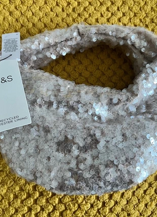 M&S Kids Sequin Hobo Shoulder Bag Beige/Iridescent Sparkle, brand: Marks & Spencer, condition: New with tags, £13.00, £14.34 includes Buyer Protection