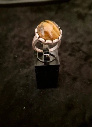 Belle bague très ancienne avec un cabochon 🤎 en pierre œil du tigre, marca: Vintage Boutique, estado: Muito bom, tamanho: 15,7 mm Ø / 9,5, €14.00, €15.40 inclui Proteção do Comprador Pro